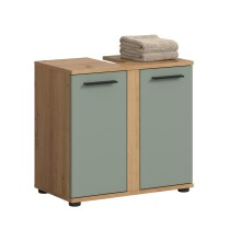 Waschbeckenunterschrank >Blake< in Artisan Eiche Nachbildung/Salbei