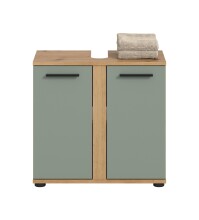 Waschbeckenunterschrank >Blake< in Artisan Eiche Nachbildung/Salbei
