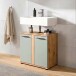 Waschbeckenunterschrank >Blake< in Artisan Eiche Nachbildung/Salbei