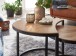 Satztisch >WL6.338< (2-teilig.) in Mango / Schwarz - 60x41x41 (BxHxT)