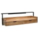 Schreibtisch >WL7.440< hängend, in Akazie / schwarz - 120x37x38 (BxHxT)