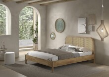 Bettgestell >Olive< Liegefläche 160x200cm, in Natur - 168,5x100x208,5 (BxHxT)