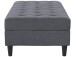 Hocker >Palermo< mit Stauraum, in anthrazit, Samt - 130x43x69cm (BxHxT)