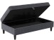 Hocker >Palermo< mit Stauraum, in anthrazit, Samt - 130x43x69cm (BxHxT)