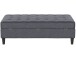 Hocker >Palermo< mit Stauraum, in anthrazit, Samt - 130x43x69cm (BxHxT)