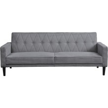 Schlafsofa >Aarhus< in Grau, Cord - 213x81x86cm (BxHxT)