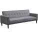 Schlafsofa >Aarhus< in Grau, Cord - 213x81x86cm (BxHxT)