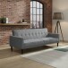 Schlafsofa >Aarhus< in Grau, Cord - 213x81x86cm (BxHxT)