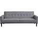 Schlafsofa >Aarhus< in Grau, Cord - 213x81x86cm (BxHxT)