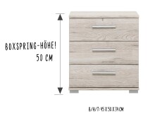 Nachtkommode >Elena II< - 45x50x34cm (BxHxT)