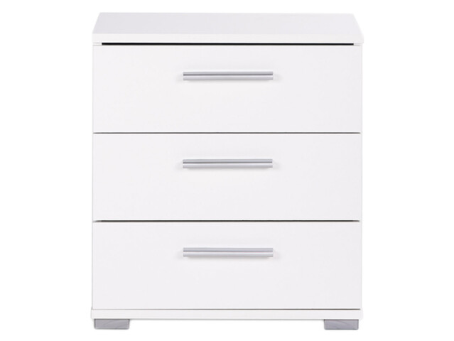 Nachtkommode >Elena II< in Weiß - 45x50x34cm (BxHxT)