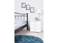 Nachtkommode >Elena II< in Weiß - 45x50x34cm (BxHxT)
