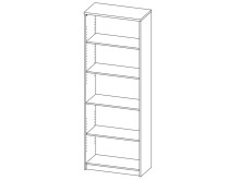 Regal >Bremen III< - 68x188x35cm (BxHxT)