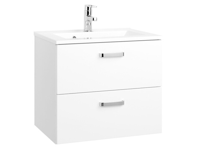 Waschtisch-Set >Bologna I< in Weiß aus MDF - 60x54x48cm (BxHxT)