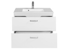 Waschtisch-Set >Bologna I< in Weiß aus MDF - 80x54x48cm (BxHxT)