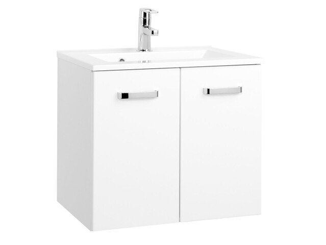 Waschtisch-Set >Bologna II< in Weiß aus MDF - 60/70/80/90/100x54x48cm (BxHxT)