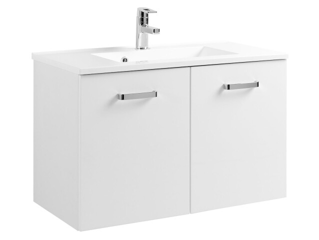 Waschtisch-Set >Bologna II< in Weiß aus MDF - 80x54x48cm (BxHxT)