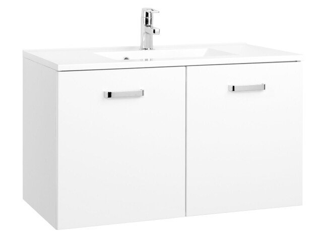 Waschtisch-Set >Bologna II< in Weiß aus MDF - 90x54x48cm (BxHxT)