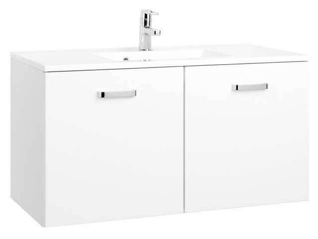 Waschtisch-Set >Bologna II< in Weiß aus MDF - 100x54x48cm (BxHxT)