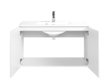 Waschtisch-Set >Bologna II< in Weiß aus MDF - 100x54x48cm (BxHxT)