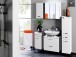 Waschbeckenunterschrank >Bologna I< in Weiß aus MDF - 60/70x54x35cm (BxHxT)