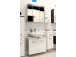 Waschbeckenunterschrank >Bologna I< in Weiß aus MDF - 60/70x54x35cm (BxHxT)