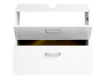 Waschbeckenunterschrank >Bologna II< in Weiß aus MDF - 70x54x35cm (BxHxT)