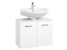 Waschbeckenunterschrank >Bologna III< in Weiß aus MDF - 70x54x35cm (BxHxT)