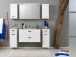 Unterschrank >Bologna< in Weiß Hochglanz aus MDF - 30x79x35cm (BxHxT)