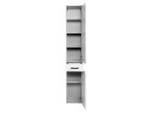 Hochschrank >Bologna< in Weiß Hochglanz aus MDF - 30x180x35cm (BxHxT)