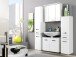 Hochschrank >Bologna< in Weiß Hochglanz aus MDF - 30x180x35cm (BxHxT)