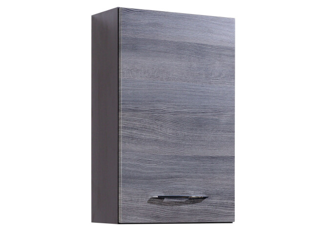 Hängeschrank >Graphit< in Dekor Eiche rauchsilber aus MDF - 40x64x20cm (BxHxT)