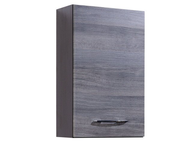 Hängeschrank >Graphit< in Dekor Eiche rauchsilber aus MDF - 40x64x20cm (BxHxT)