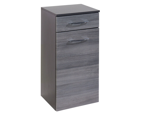 Unterschrank >Graphit< in Dekor Eiche rauchsilber aus MDF - 40x79x35cm (BxHxT)