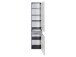 Seitenschrank >Graphit< in Dekor Eiche rauchsilber aus MDF - 40x180x35cm (BxHxT)