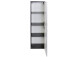 Midischrank >Graphit< in Dekor Eiche rauchsilber aus MDF - 40x130x35cm (BxHxT)