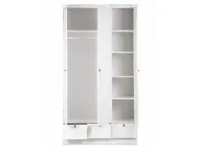 Kleiderschrank >Landsted< in Weiß -...