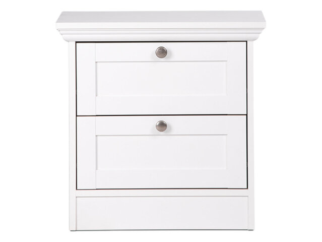 Nachttisch >Landsted< in Weiß - 50x50x35cm (BxHxT)