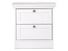 Nachttisch >Landsted< in Weiß - 50x50x35cm...