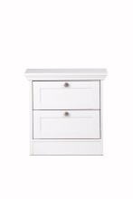 Nachttisch >Landsted< in Weiß - 50x50x35cm (BxHxT)