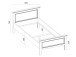 Bett >Landsted< in Weiß - 106,5x80x209cm (BxHxT)