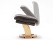 Relaxsessel >Carl I< mit Hocker, bis 130 kg belastbar, drehbarer Fernsehsessel mit Liegefunktion, Echtleder braun, Gestell Holz natur