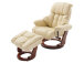 Relaxsessel >Carl I< in Creme Walnuss aus Formholz - 90x104-89x91-122cm (BxHxT)